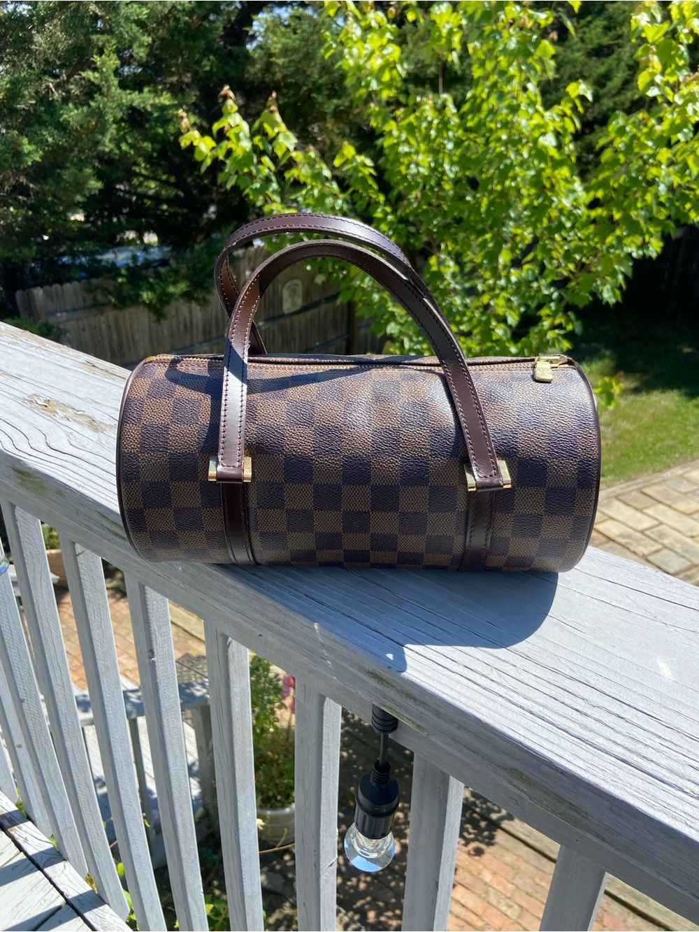 Louis Vuitton Papillon Damier Ebene Shoulder Bag